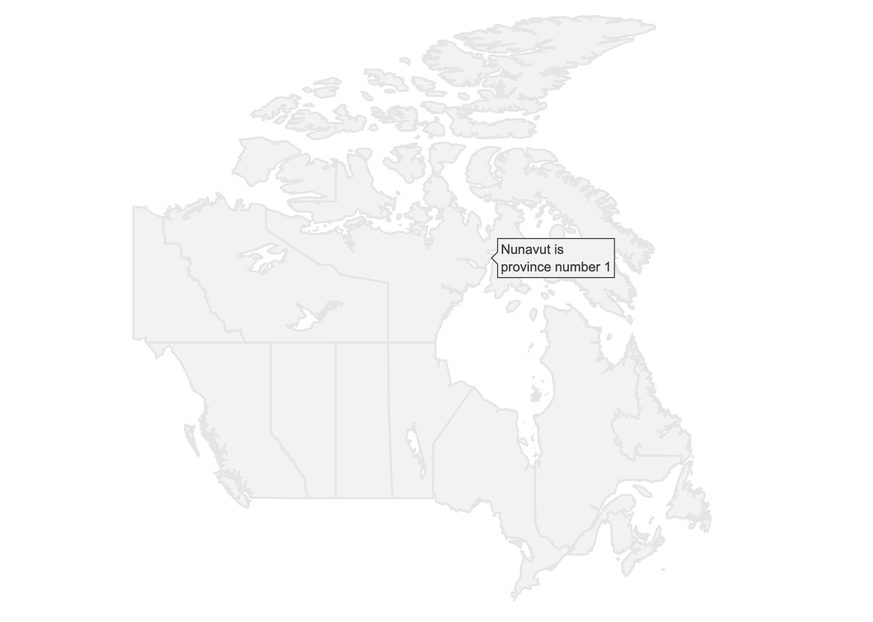 Using split, text, and hoveron='fills' to display a tooltip specific to each Canadian province.